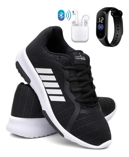 Kit Tênis Masculino para Academia e Corrida + Relógio e Fone
