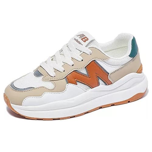 Tênis de Reforço Casual de Plataforma Branca para Mulheres