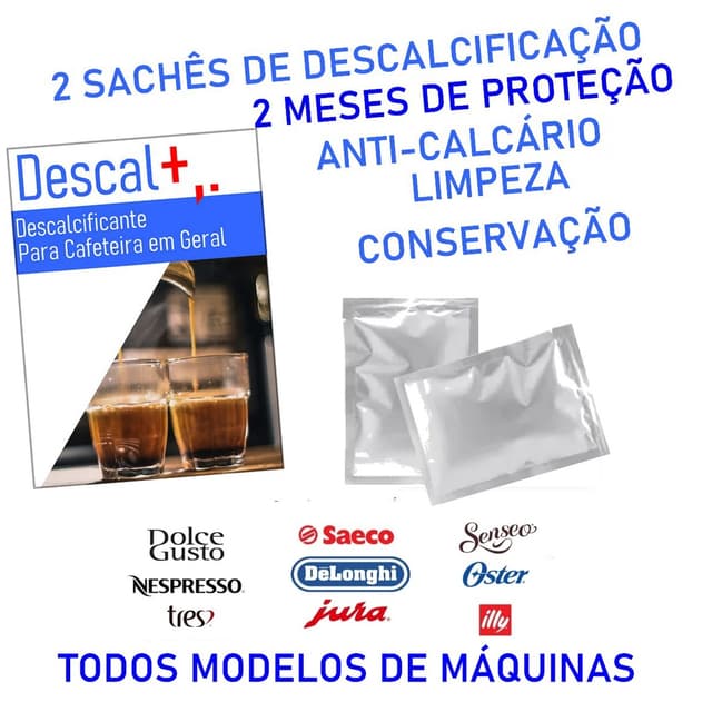 3 Descalcificantes Cafeteiras 3 Corações Dolce Nespresso