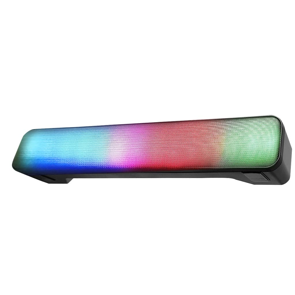Caixa de Som Bluetooth Soundbar Multimídia Gamer Luz Rgb para Pc Notebook Tv Xdg-296