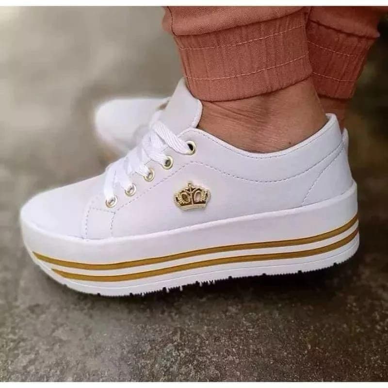 Tênis Feminino Plataforma Lançamento em Promoção Coroa Mais Vendido