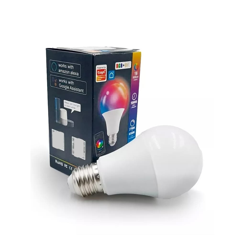 Lâmpada Inteligente 15w Rgb WiFi Compatível Smart Life Tuya Alexa Google