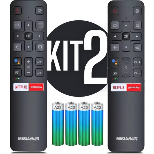 Controle Remoto para Tv Tcl Smart 4K Android Netflix Globoplay