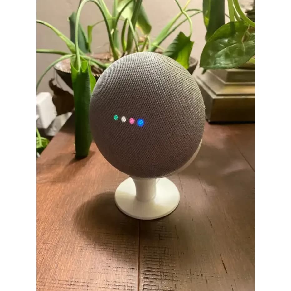 Suporte para Google Home Mini Nest – Base de Mesa Estável com Encaixe de Cabo Tipo Dock