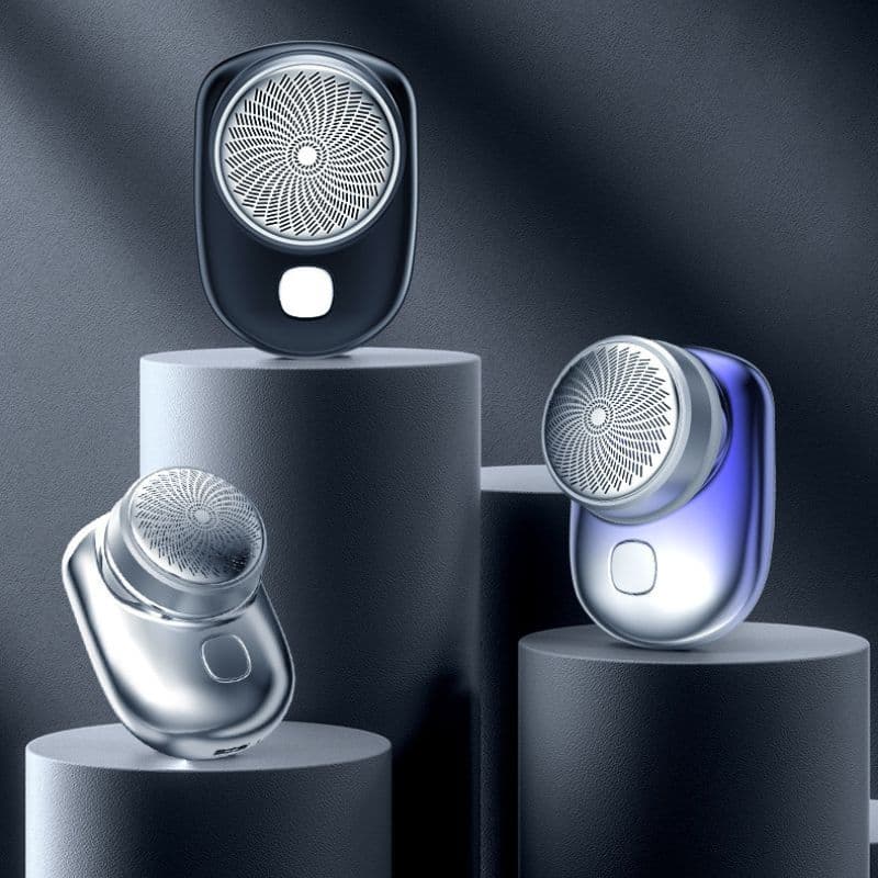 Preto/Azul/Prate Mini Barbeador EléTrico PortáTil a Prova D'¡Gua Tipo-c Aparador de Barba de Bolso