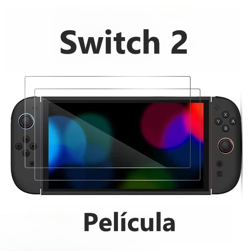 Película de Vidro Nintendo Switch 2 Tela Protetora Película
