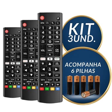 Kit Controle Remoto Tv LG - Universal Tv LG - Televisão Smart LED 4K