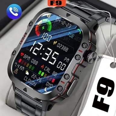 Smartwatch F9 2026 com Bluetooth para Chamadas, Relógio Esportivo e Frequência Cardíaca