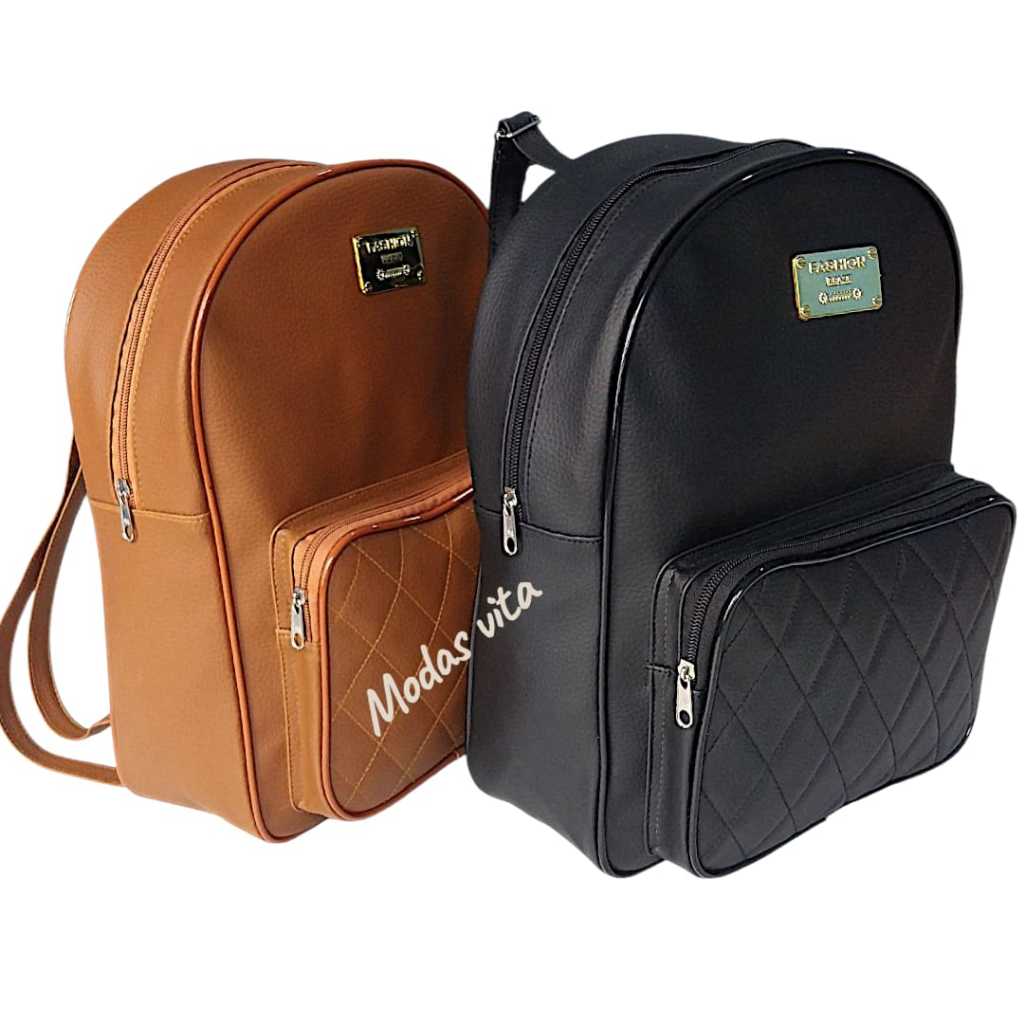 Bolsa Mochila Feminina de Couro Ecologico. Moda Premium Bolsas Femininas de Moda