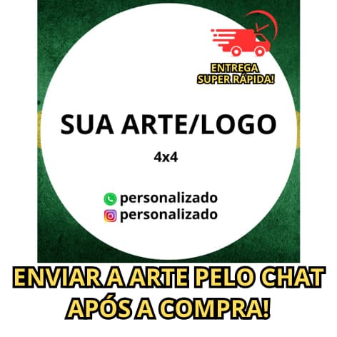 Adesivos Personalizados 4x4 Cm - Recorte Eletrônico, Pode Molhar.