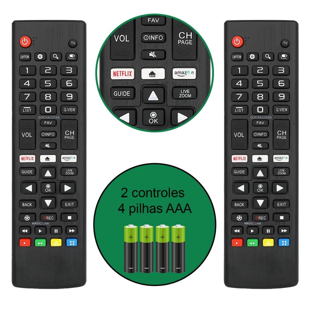 Controle Remoto Compativel Tv LG Smart 4K LED Lcd 24 32 40 43 50 55 65 Polegadas