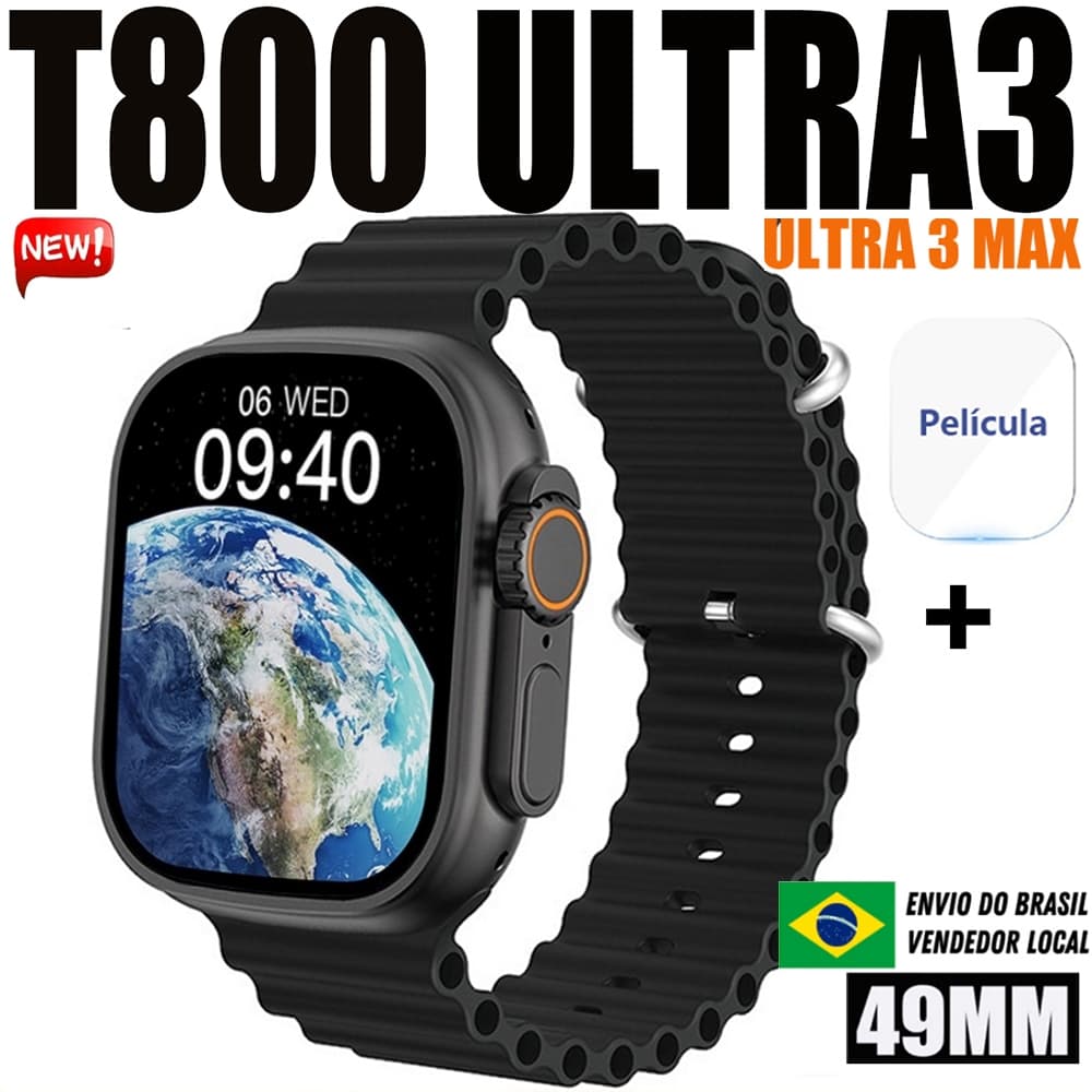 2026 T800 Ultra 3 Max Mais Recente Smartwatch Relógio Nfc Inteligente Série 10 2.19Polegadas Sem