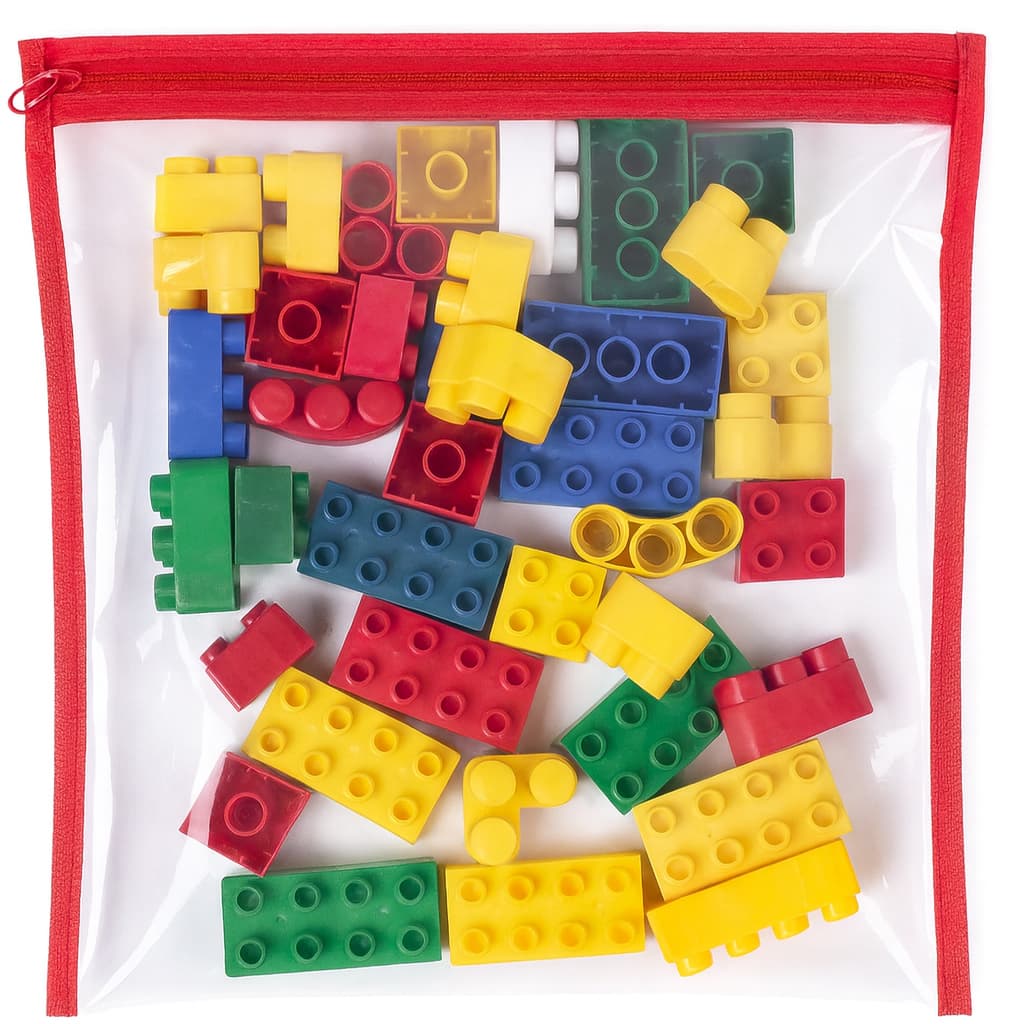 Kit 5/10 Saquinho Organizador Envelope de Brinquedo Quebra Cabeça Lego C/Zíper