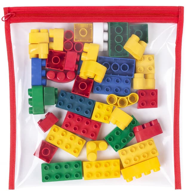 Kit 5/10 Saquinho Organizador Envelope de Brinquedo Quebra Cabeça Lego C/Zíper