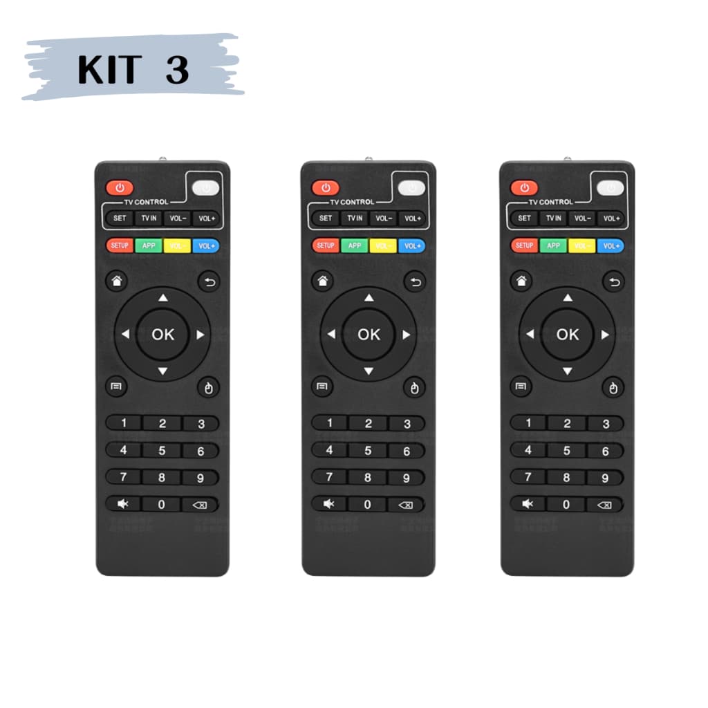 Controle Remoto para Tv Box 4K Universal Smart com Botões Inteligentes