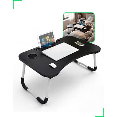 Mesa Dobrável Suporte para Notebook Portátil para Tablets com Porta-Copo