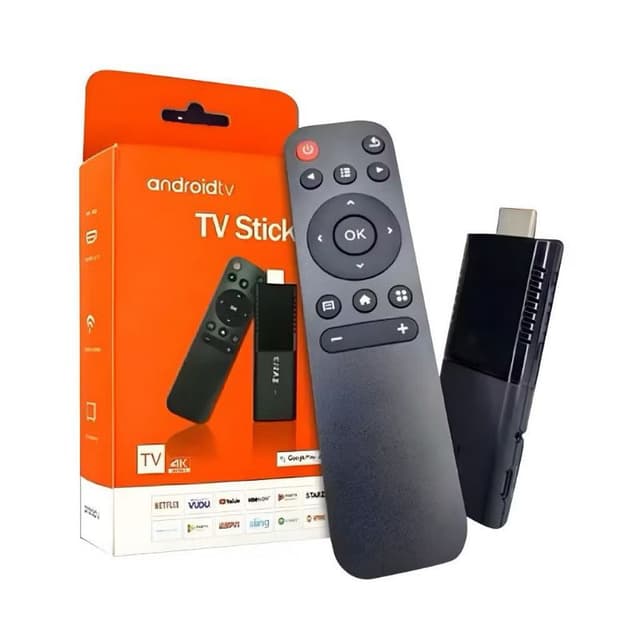Tv Stick Android 13.1 4K Ultra HD Dolby Digital – Transforme Sua Tv em Smart com Wi-Fi Controle Preto