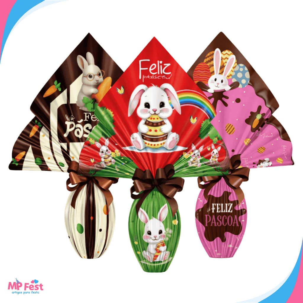 Kit 25 Sacos para Ovos de Páscoa - Embalagem Practice Vários Tamanhos