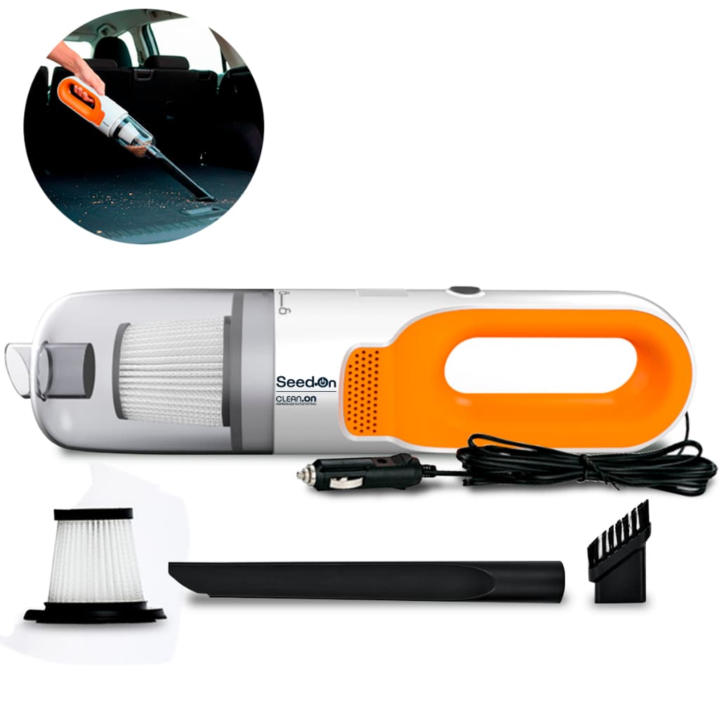 Aspirador Portátil Car Potente 180w com Reservatório 550ml Bicos Extras Cabo 4,0 Metros 12v Carro Caminhão Caminhonete