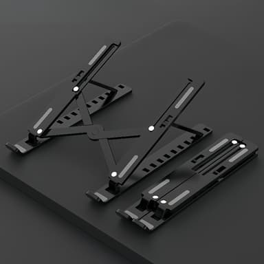 1/2/5 Unidades Suporte Apoio de Notebook Laptop Compacto Articulado Preto Suporte Base