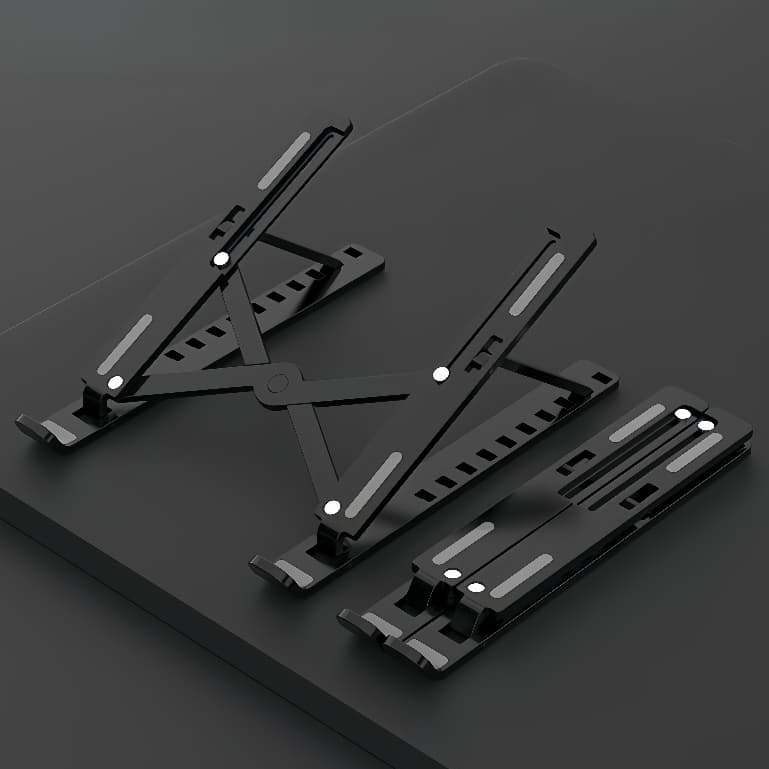1/2/5 Unidades Suporte Apoio de Notebook Laptop Compacto Articulado Preto Suporte Base
