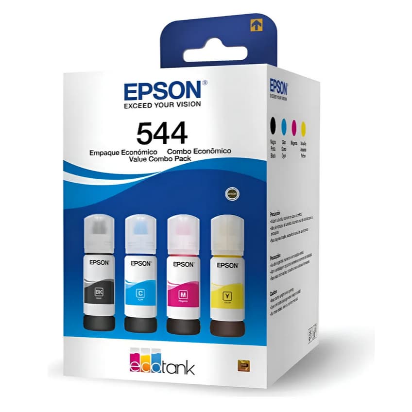 Kit 4 Refil T544 para Epson Original Impressora L3250 L3210 L5190 L3110