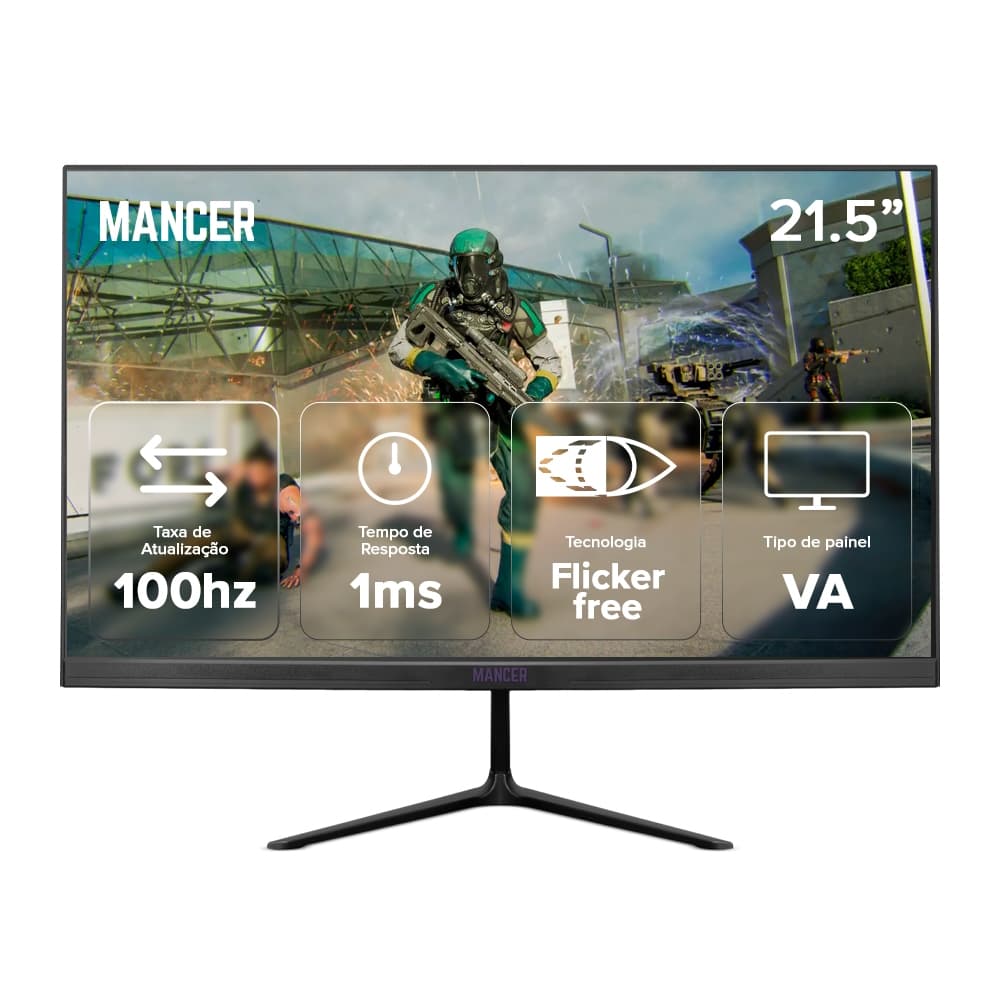 Monitor Gamer Mancer Horizon Z3b, 21.5 Pol, Va, Fhd, 1ms, 100Hz, Hdmi/vga, Mcr-hz3bn21-bl2