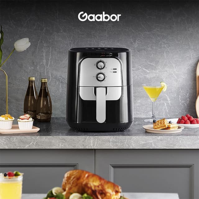 Fritadeira Elétrica Sem Óleo Air Fryer 5.5l Gaabor Jumbo Family 1400w 127v Ou 220v Vintage