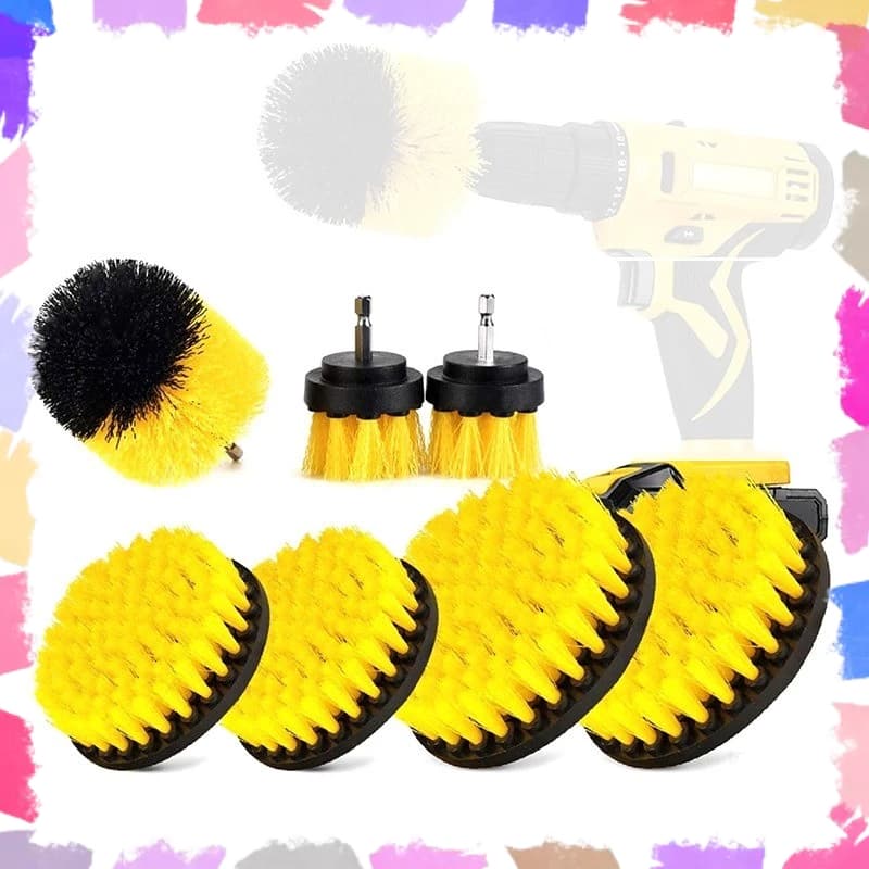 Kit 5 Escova Rotativa para Parafusadeira Limpeza Pesada Encaixa Parafusadeira Furadeira em Geral
