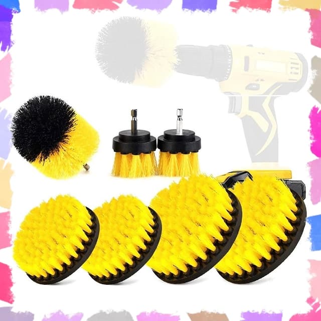 Kit 5 Escova Rotativa para Parafusadeira Limpeza Pesada Encaixa Parafusadeira Furadeira em Geral