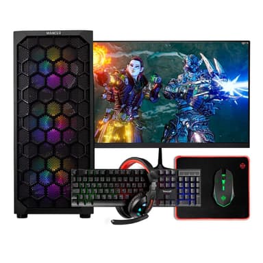 Pc Gamer Completo Mancer, Amd Ryzen 5 5600gt, 16gb Ddr4, SSD 480gb, Combo de Periféricos, Monitor 21