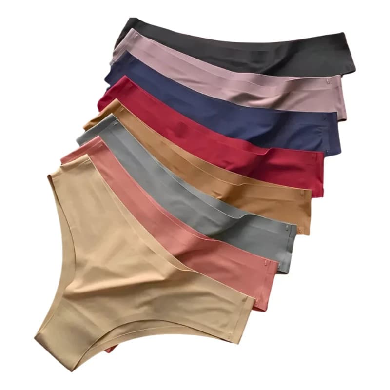 Kit 5 Calcinhas Sem Costura Tanga Corte a Laser Promoção Não Marca na Roupa Invisível Academia Vestido Justo Conforto