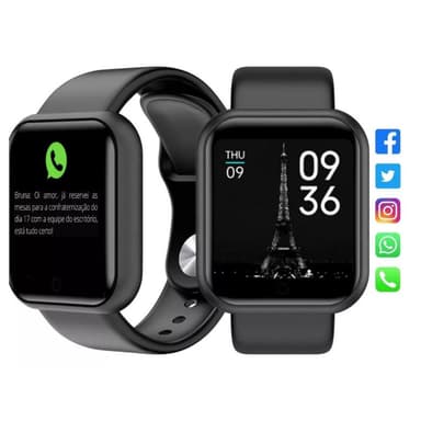 Smartwatch D20 Relógio Colocar Foto com Tela HD Y68 Bluetooth com Lembrete Chamada Monitor de Frequência