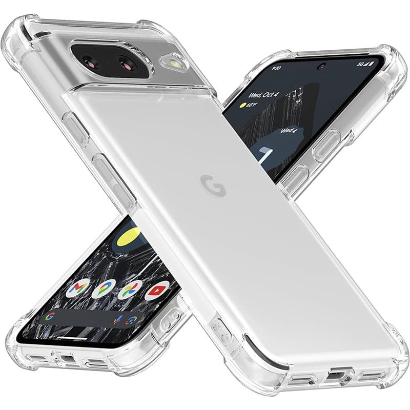 Para Google Pixel 8/8 Pro/7/7a/6/6a Capa Cristalina Antiarranhões À Prova de Choque Tpu