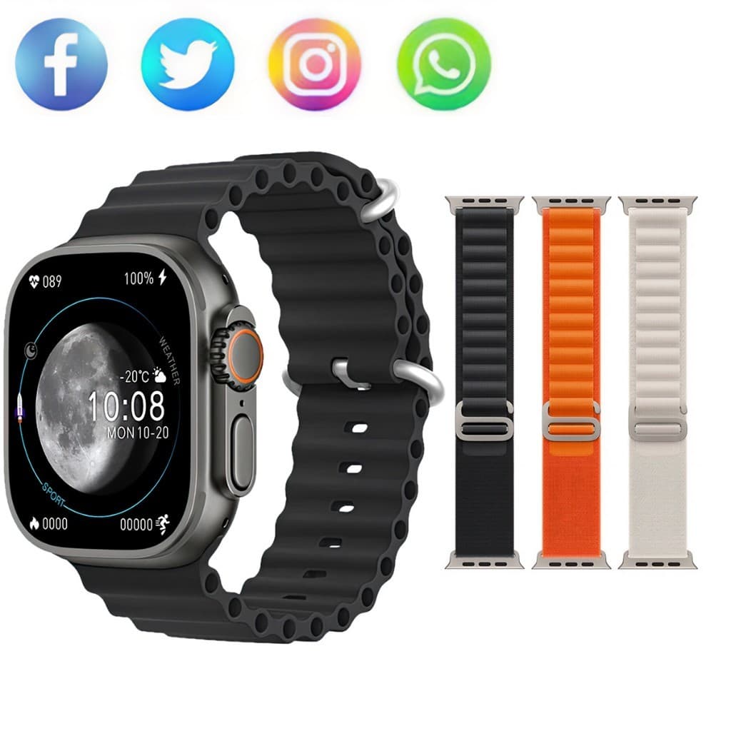 Smartwatch T800 Series 9 Ultra Calculadora Cardíaca Monitoramento da Frequência Relógio Inteligente