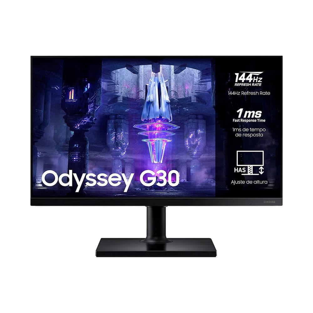 Monitor Gamer Samsung Odyssey G30 24 LED Fhd 144Hz 1ms HDMI Dp Ips Freesync Pivot - Ls24bg300elmzd