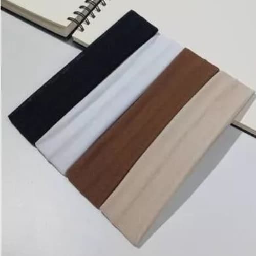 4 Faixas de Cabelo Penteados e Esportes Branco, Preto, Marrom Claro e Marrom Escuro