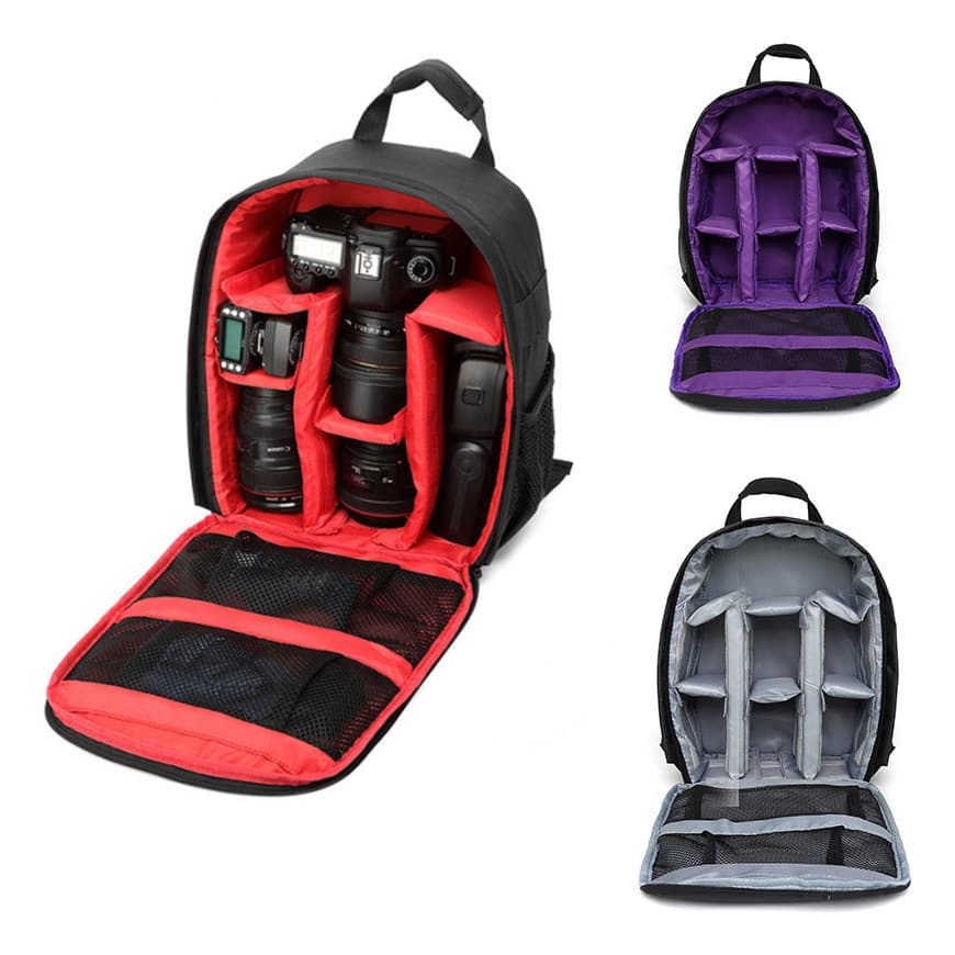 Mochila para Câmera Slr À Prova D'água Nikon, Canon, Sony, Lentes Grandes para Câmeras Fotográficas e Acessórios