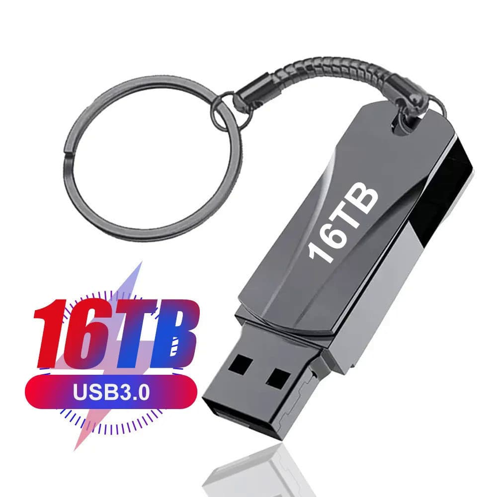 Pen Drive de Metal Super USB 3.0 16tb, 8tb, 4tb, Cle Flash 2tb, Memória SSD Portátil