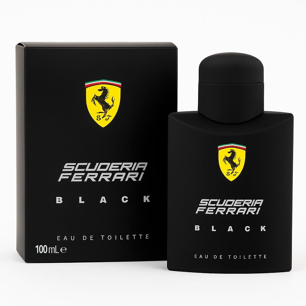 Kit de 01 Até 02 Perfumes Masculinos Ferrari Black 100ml | Importado com Alta Fixação e Longa Duração