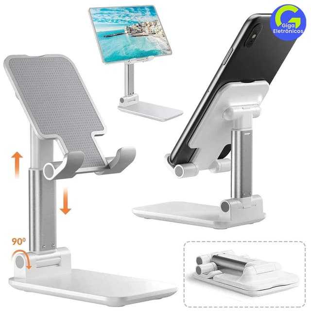 Suporte Ajustável Dobrável para Celular Tablet e Livros Universal