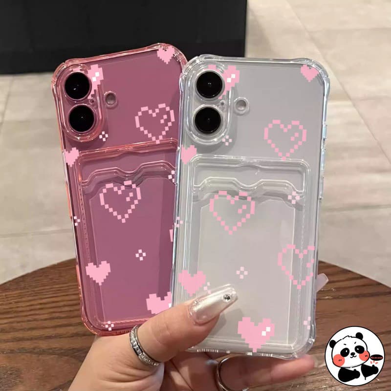 Capa Carteira para Redmi Note 14 13 12 11 Pro Plus 11s 10 Max 10s 8t 8 5g 4g de Luxo Cute Pixel Love Simples À Prova de