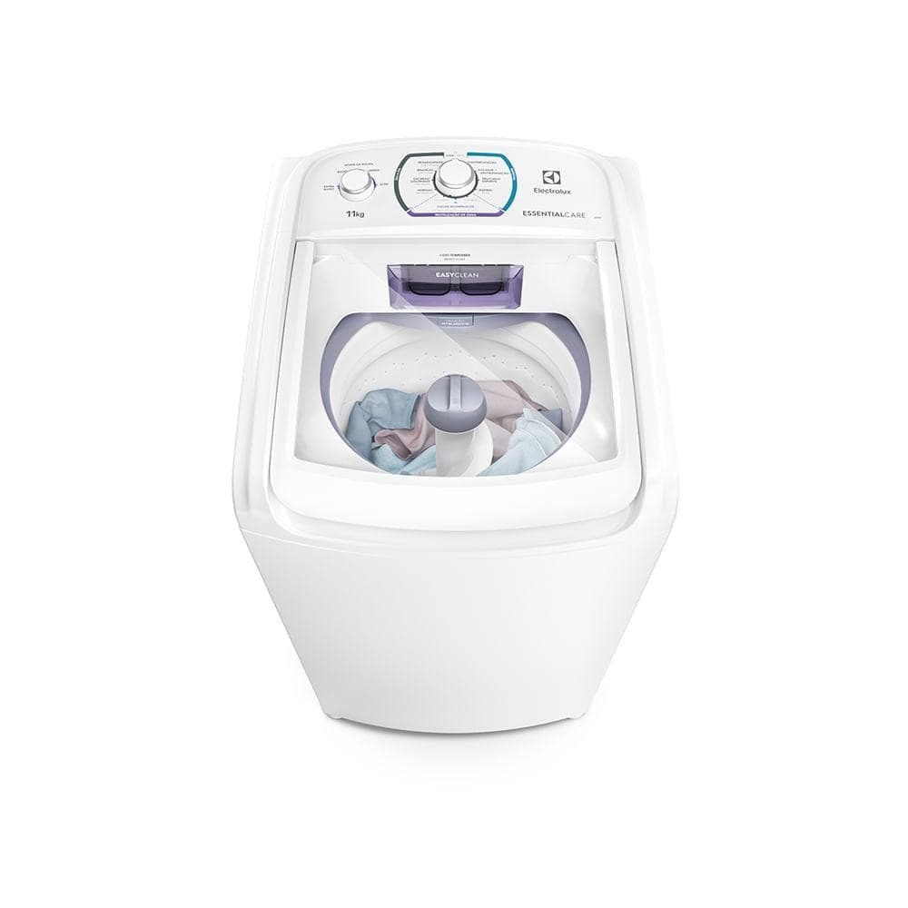 Máquina de Lavar Electrolux 11kg Branca Essential Care com Easy Clean e Filtro Fiapos (les11)