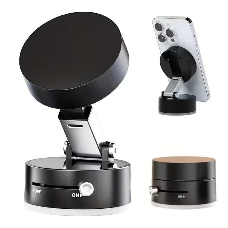 360°Suporte Dobrável para Celular Suporte Magnético de Adsorção de Carro a Vácuo Dupla Face
