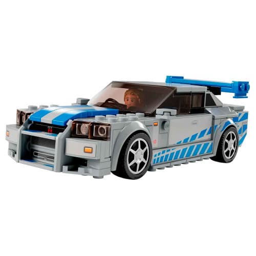 Bloco de Montar Lego 319 Peças Speed Champions Nissan Skyline Gt-R R34 de 2 Fast 2 Furious