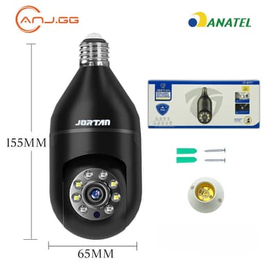 Câmera de Segurança Wi Fi com Microfone e Alto-falante Visão Noturna, 360°via App Yosse