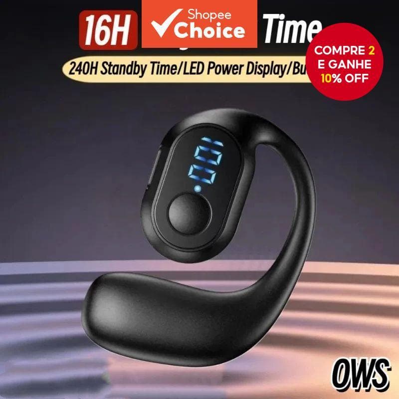 Ky2 Pro Sem Fio Bluetooth 5.3 Fone de Ouvido Único Tampões Ultra Longa Vida Útil da Bateria Negócios Esportes Fones com