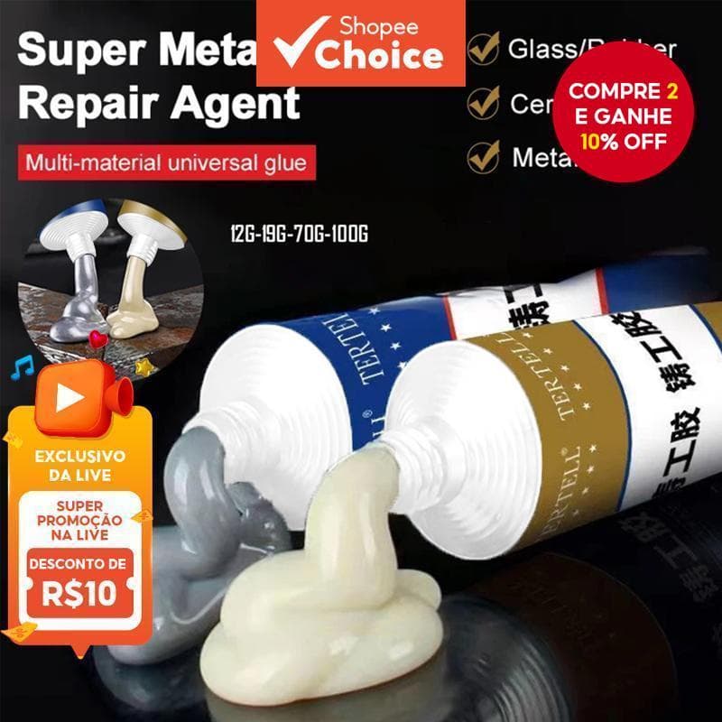 Adesivo de Reparo Mágico – Solda Ab Resistente Ao Calor para Metal , 19g/70g/100g , Ideal Reparos de Festas Diy e Profis