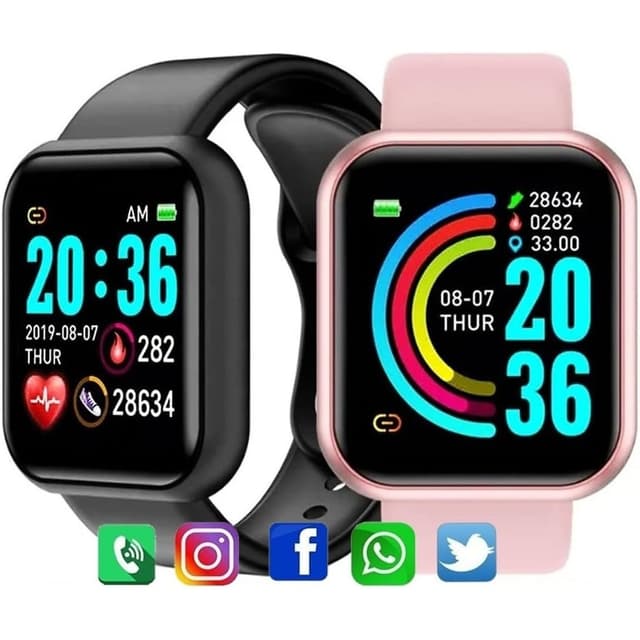 Smartwatch D20 Pro Y68 Relógio Inteligente Bluetooth Resistente Água + Batimentos