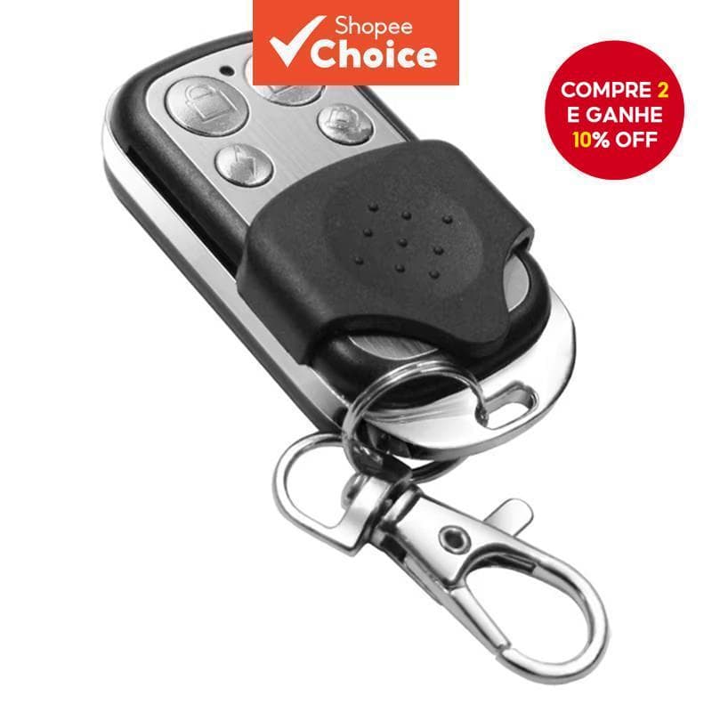 Controle Remoto Universal 433mhz Compatível com Porta Eletrônica de Garagem 4 Botões